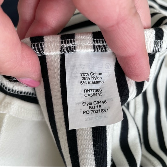 Women's Madewell Verse Striped Stretch Dress With Pockets  Black & Cream… - Picture 7 of 9